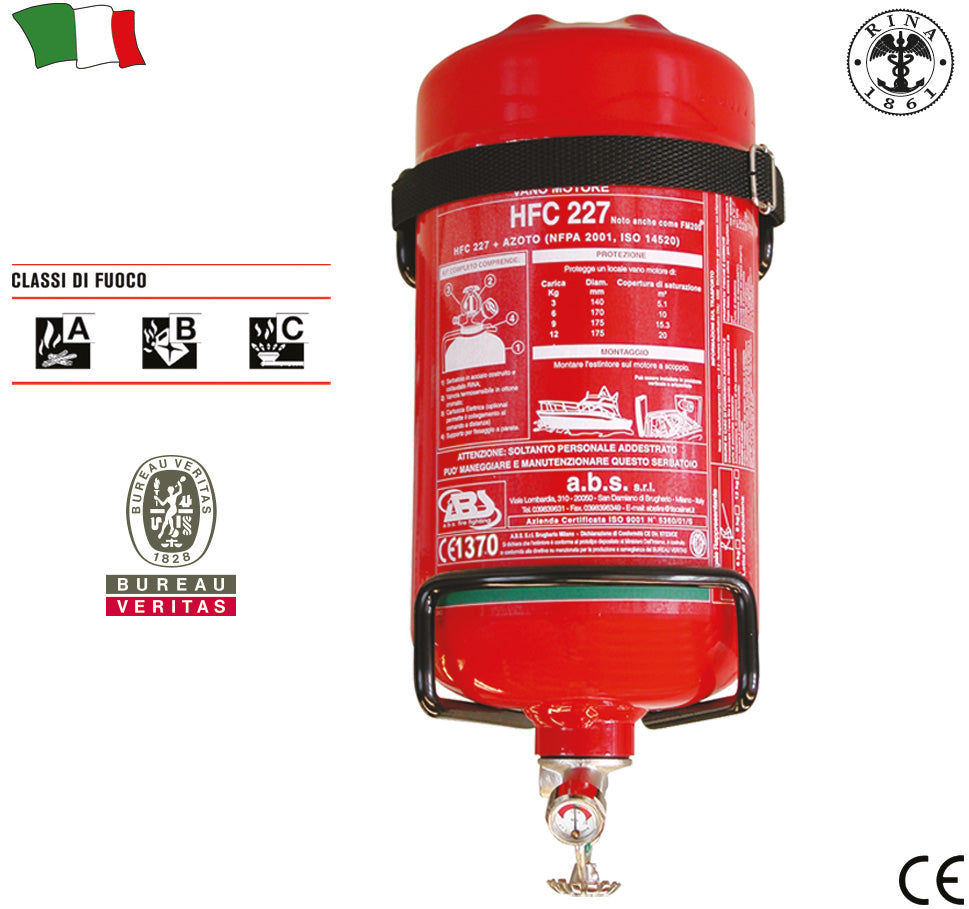 Estintore Automatico Easyfire A Gas Hfc227 Omologato R.I.Na .