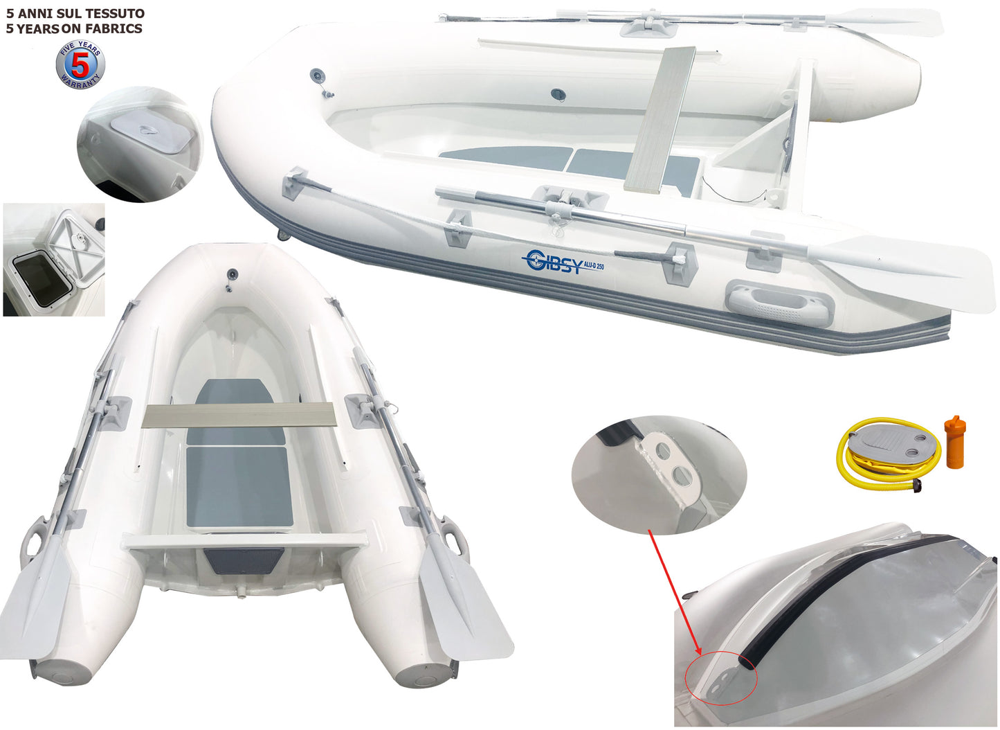 Battello Gibsy "Alu-H" 270-320-380