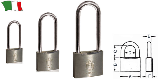 Lucchetto Con Arco Lungo In Metalcromo