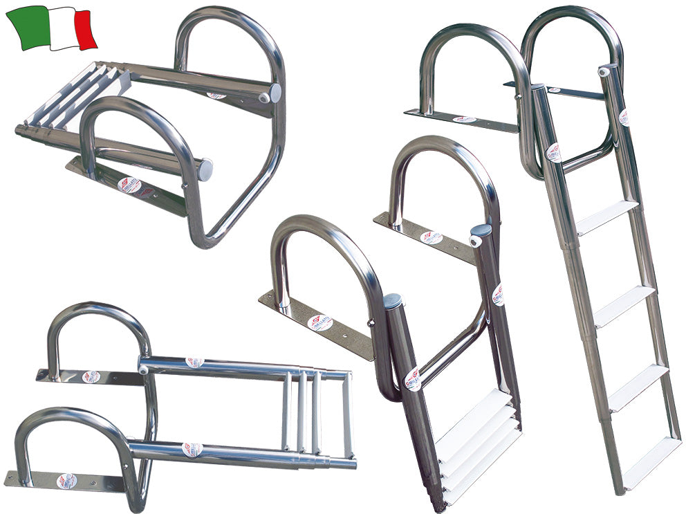 Scaletta In Acciaio Inox Aisi 316 Con Corrimano