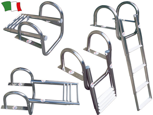 Scaletta In Acciaio Inox Aisi 316 Con Corrimano