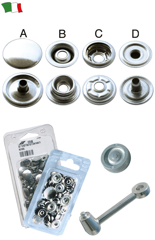 Bottone Automatico In Acciaio Inox