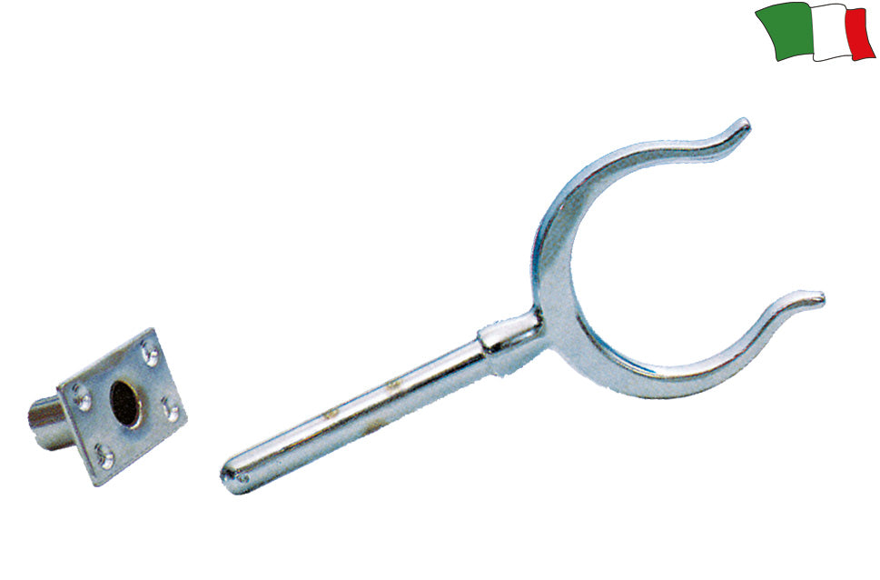 Scalmiera In Ottone Cromato Con Gambo Rinforzato