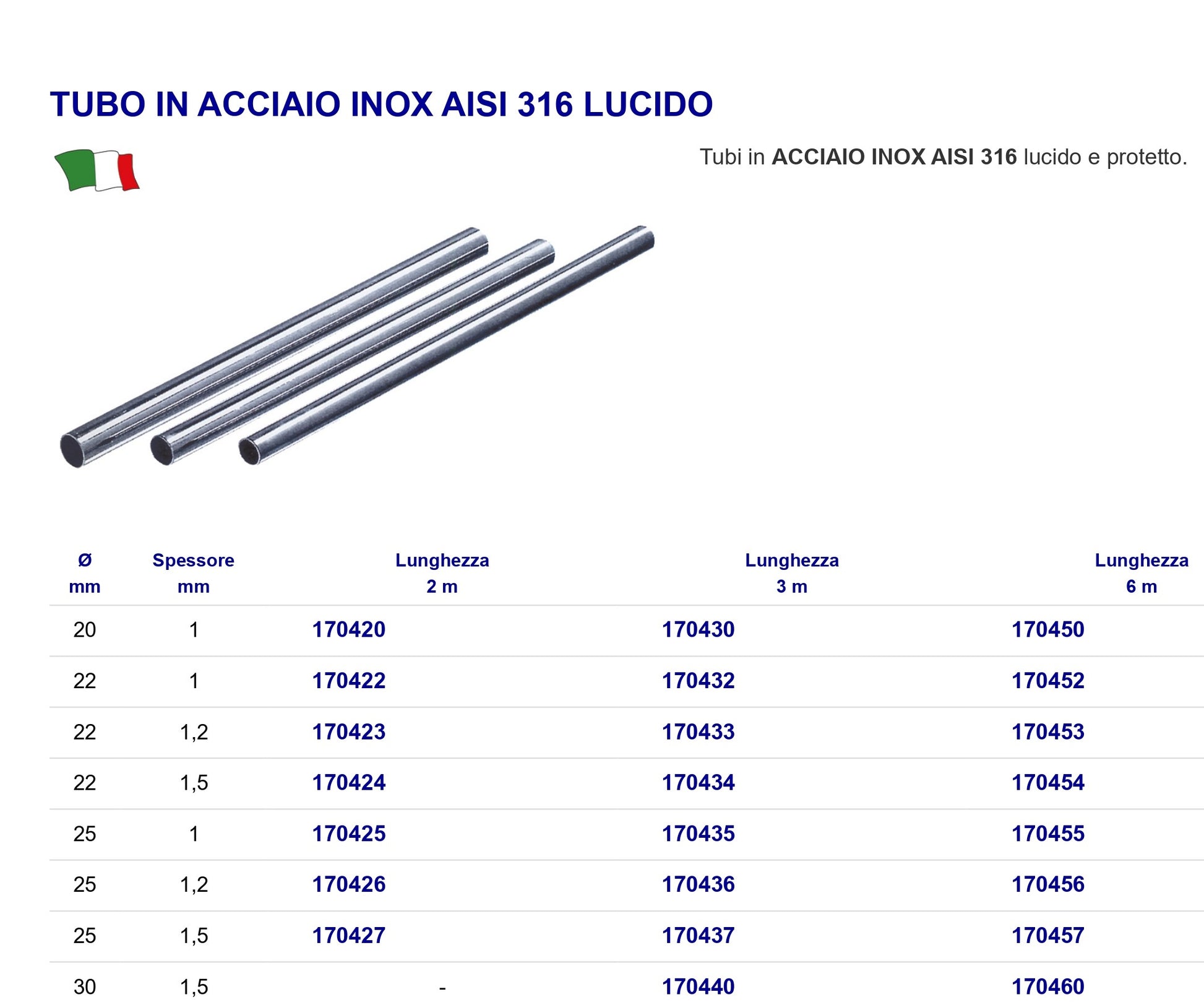Tubo In Acciaio Inox Aisi 304 Lucido