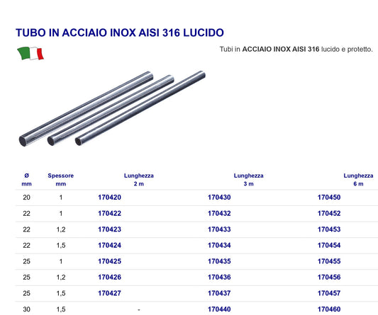 Tubo In Acciaio Inox Aisi 304 Lucido