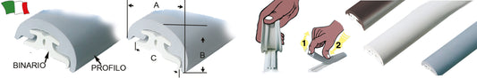 Profilo Parabordo Radial 40 Brevettato Con Canalina Rigida