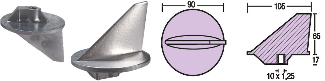 Anodo A Pinna Yamaha - Mariner