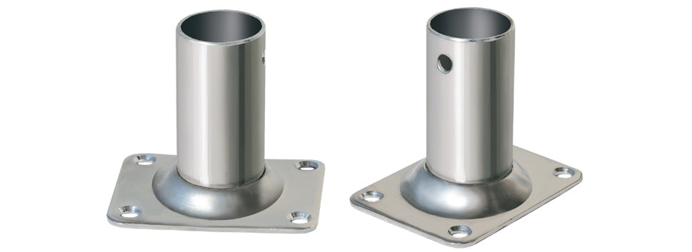 Base Rettangolare A 90° In Acciaio Inox Aisi 316