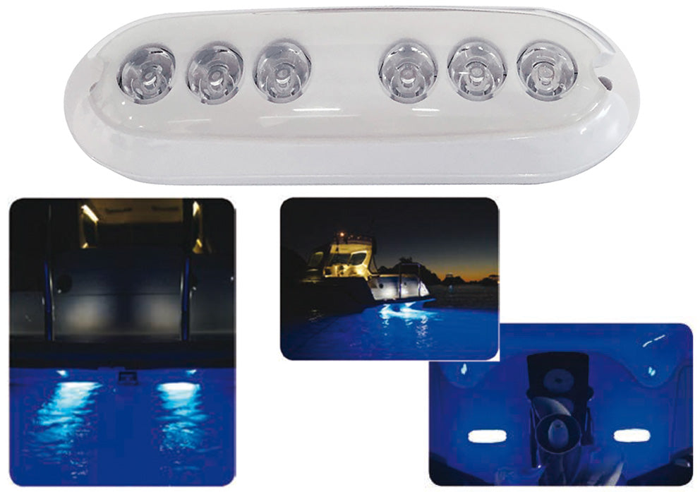 Faretto Subacqueo Ip68 A 6 Led Per Carena