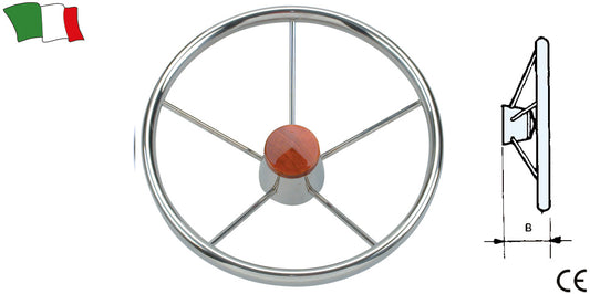 Volante Inox A Cinque Razze